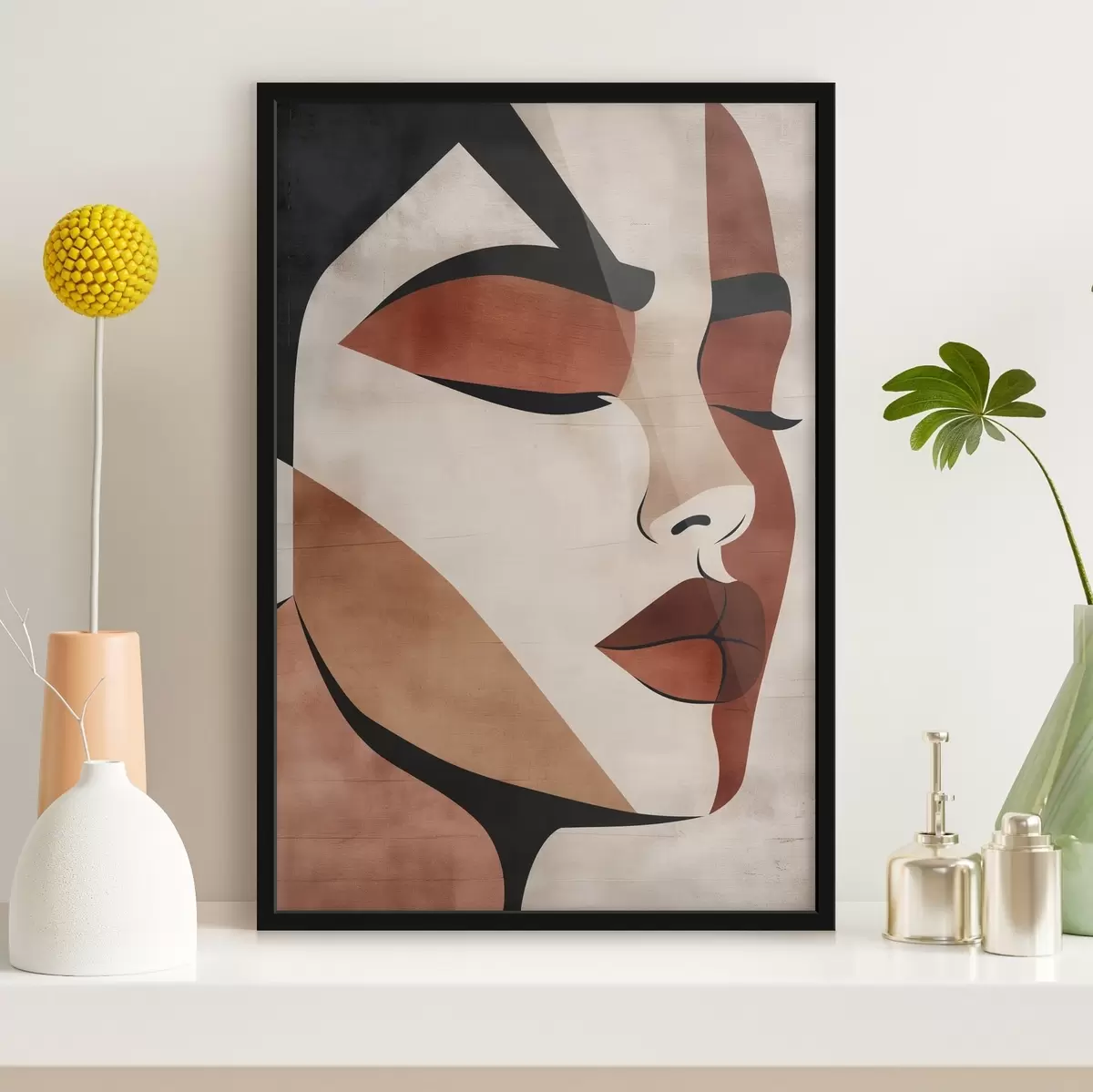 Plakát a sziklán Nő arca f46797