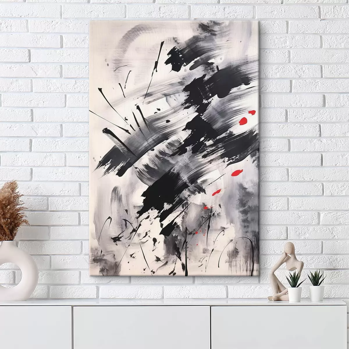 fotótapéta Absztrakció, fröccsenések és ecsetvonások imitációjával s46783