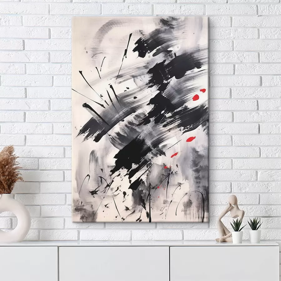 fotótapéta Absztrakció, fröccsenések és ecsetvonások imitációjával s46783