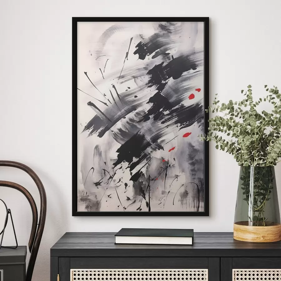 fotószőnyeg Absztrakció, fröccsenések és ecsetvonások imitációjával f46783