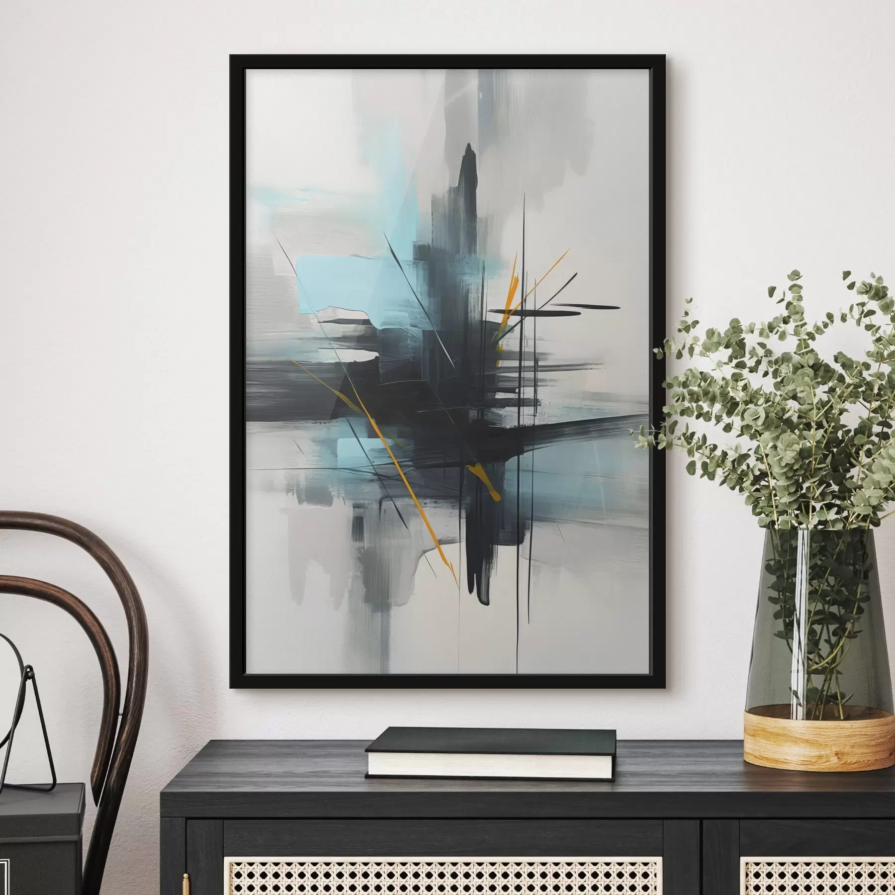 fotószőnyeg Absztrakció, fröccsenések és ecsetvonások imitációjával f46789