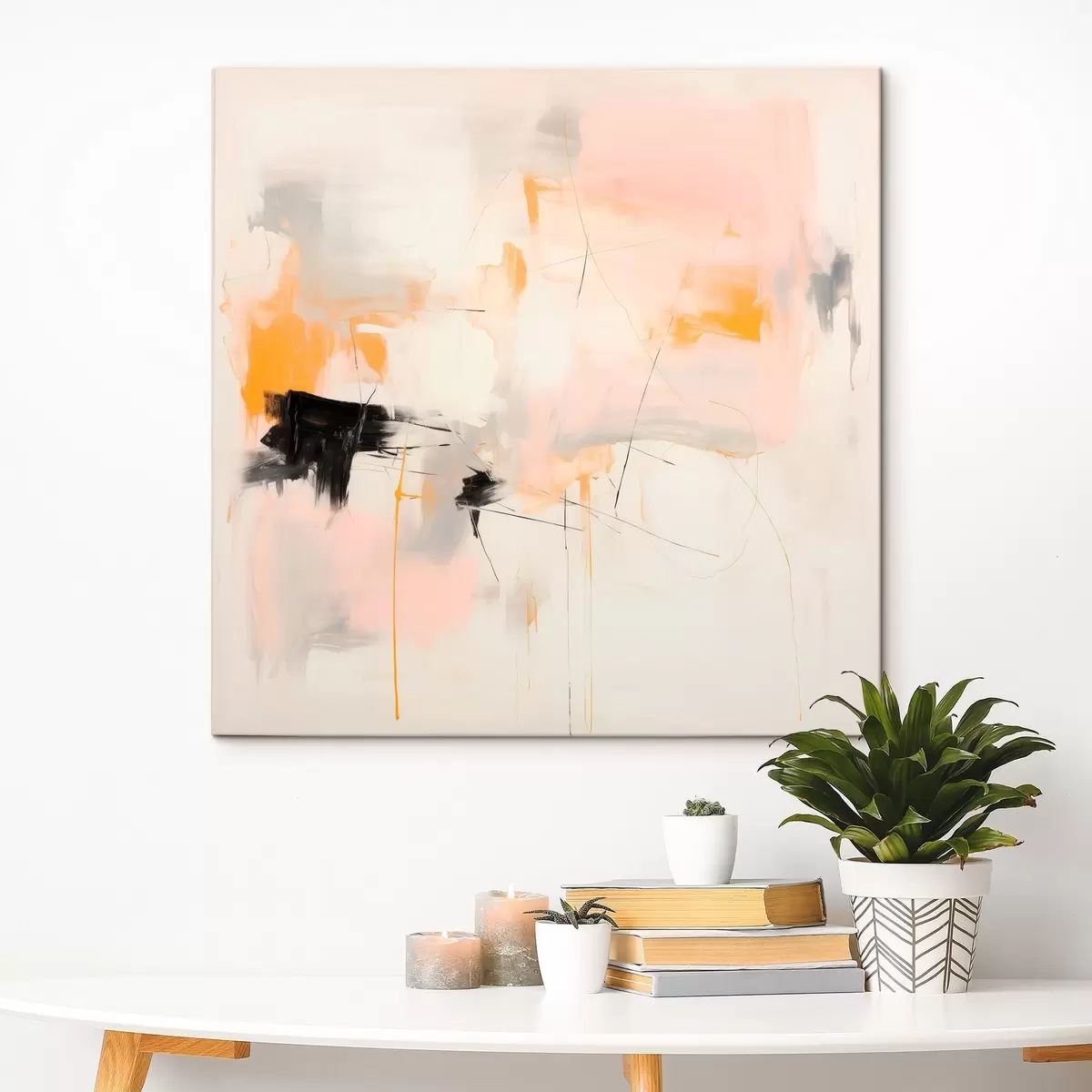 fotótapéta Elmosódott formák és dinamikus ecsetvonások gesztusos stílusban s46639