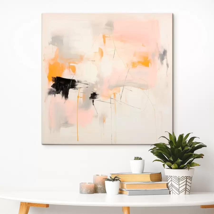 fotótapéta Elmosódott formák és dinamikus ecsetvonások gesztusos stílusban s46639