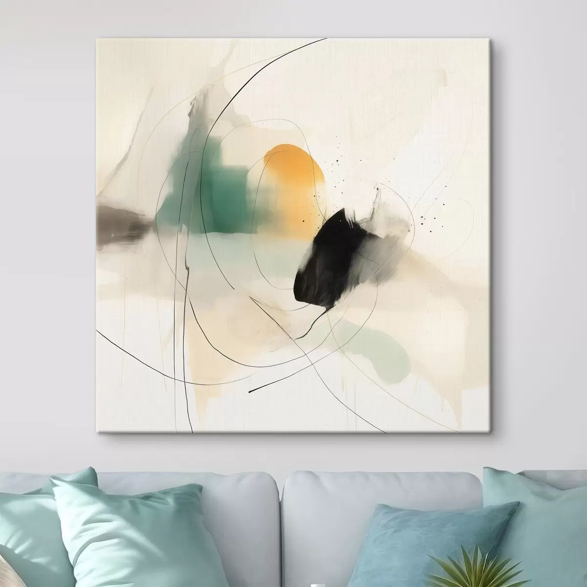 fotótapéta Légies absztrakt stílusú, lágy színek és vonalak dinamikája s46641