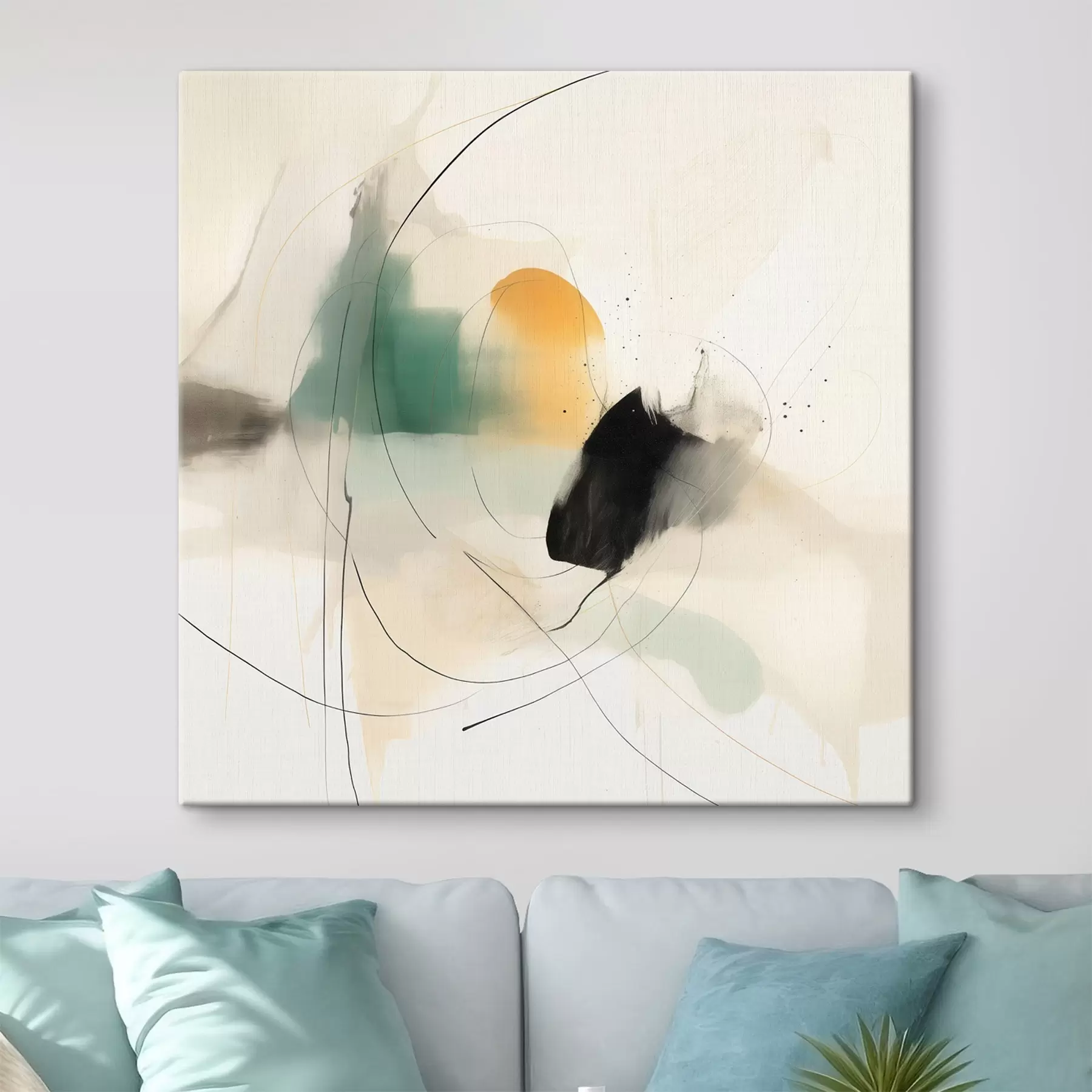 fotótapéta Légies absztrakt stílusú, lágy színek és vonalak dinamikája s46641