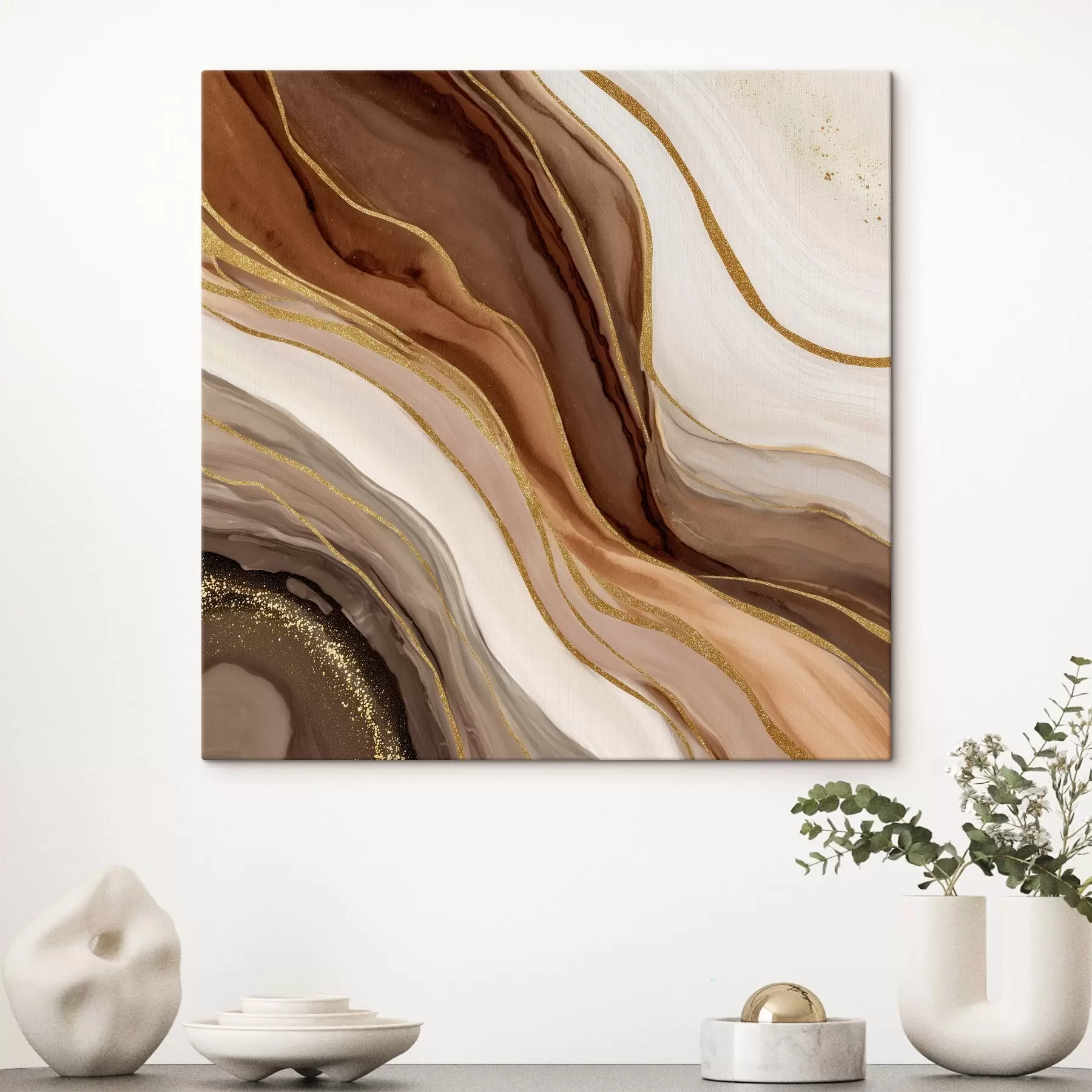 fotótapéta Kő összetétele fa árnyalatokban s46642