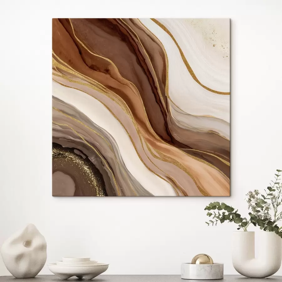 fotótapéta Kő összetétele fa árnyalatokban s46642