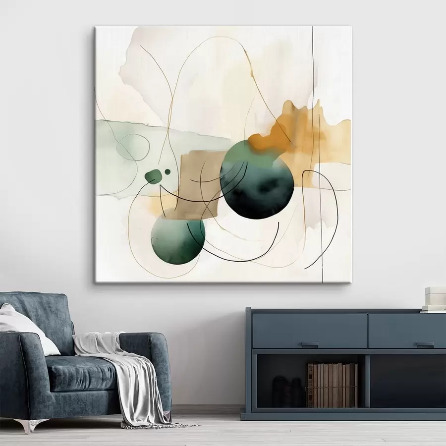 fotótapéta Kerekített sziluettek ritmusa modern akvarell stílusban s46648