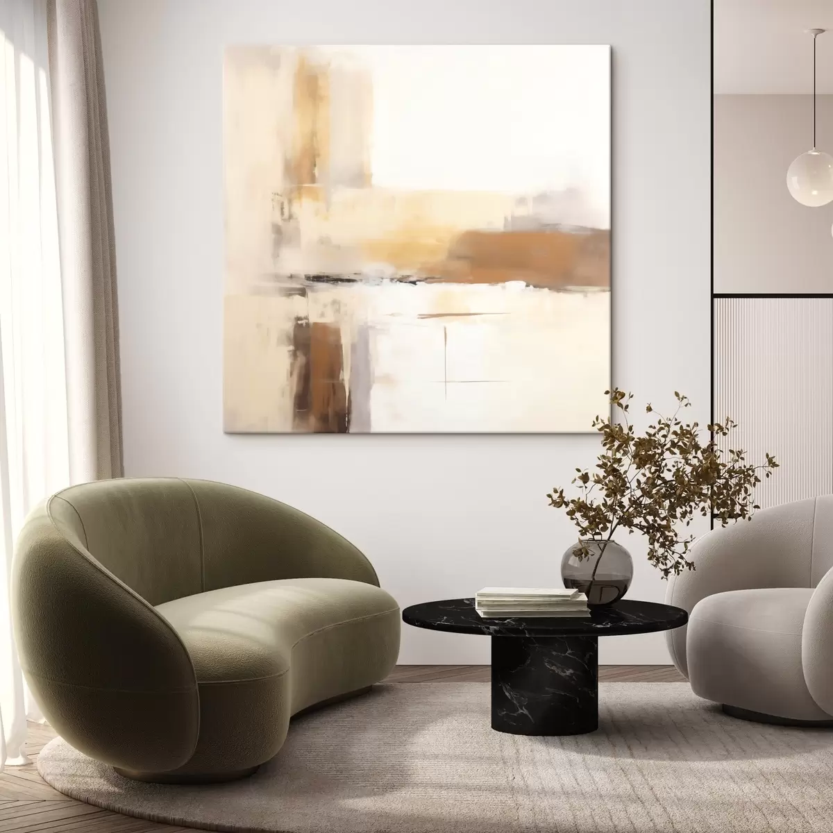 fotótapéta Könnyű absztrakt kompozíció meleg tónusokban s46654