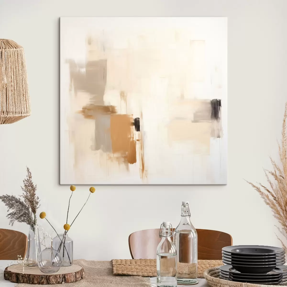 fotótapéta Absztrakció homályos formákkal, nyugodt tónusokban s46655