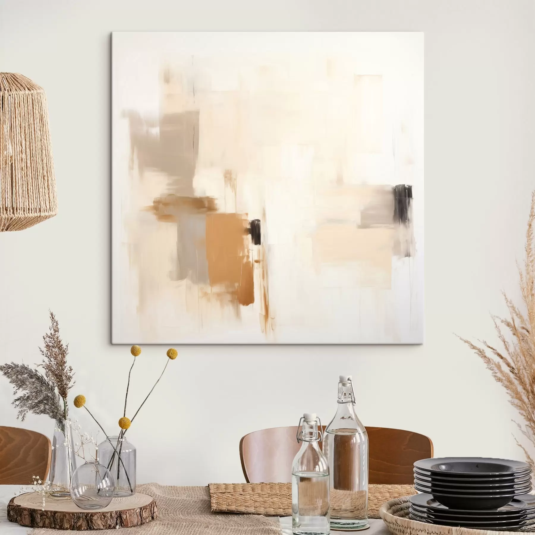 fotótapéta Absztrakció homályos formákkal, nyugodt tónusokban s46655