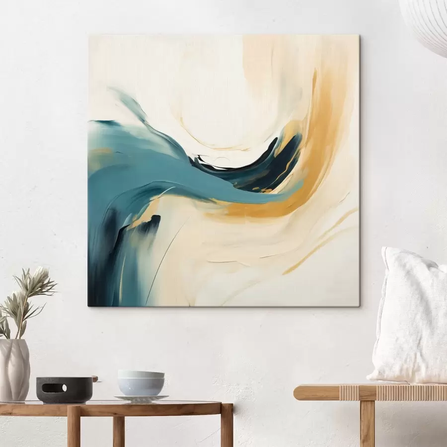 fotótapéta Absztrakció mozgó formákkal pasztell árnyalatokban s46656