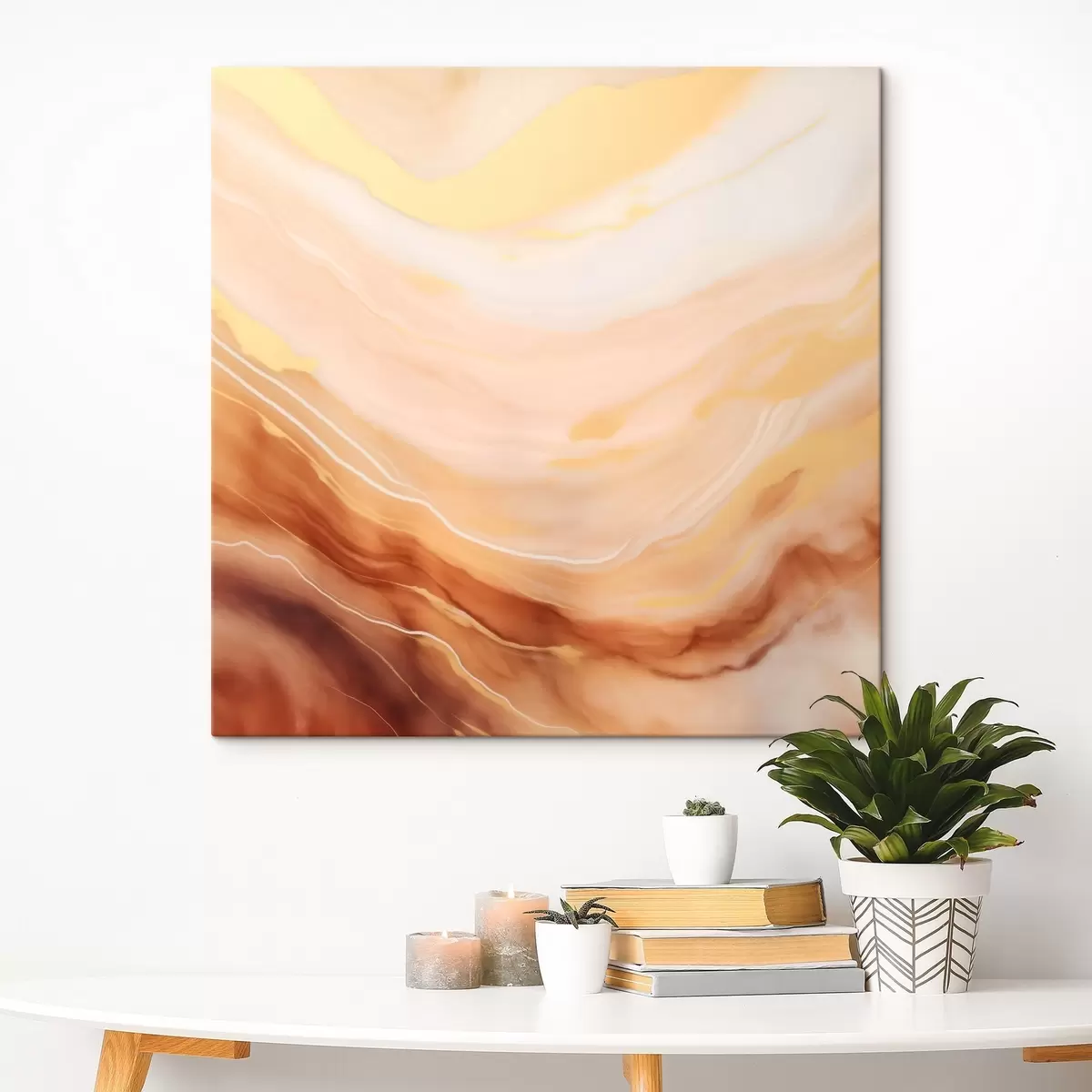 fotótapéta Absztrakció pasztell színpalettával és természetes formákkal s46660