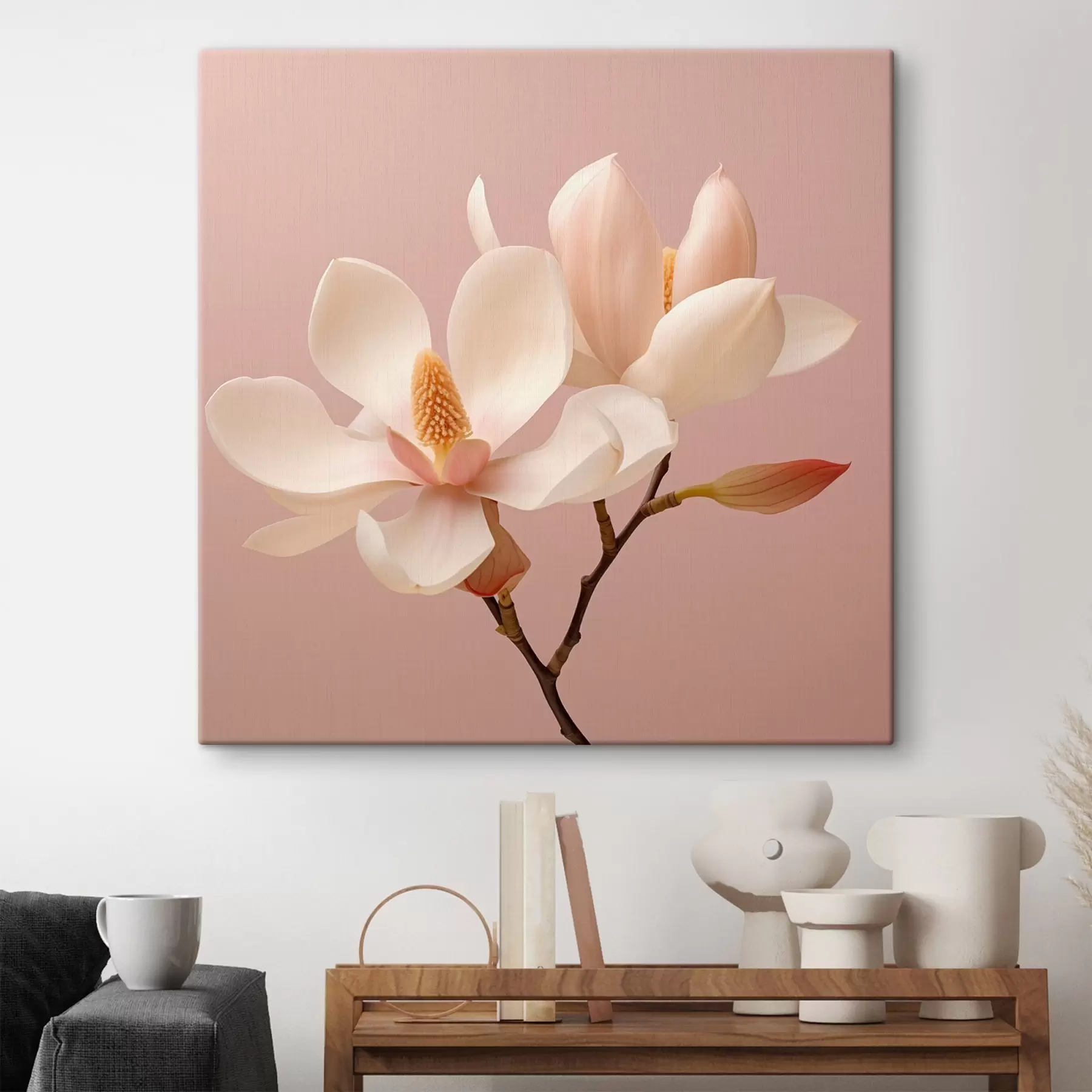 fotótapéta Finom virágszirmok pasztell színpalettában s46666