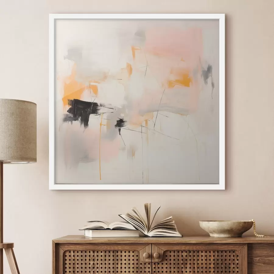 fotószőnyeg Elmosódott formák és dinamikus ecsetvonások gesztusos technikával f46639