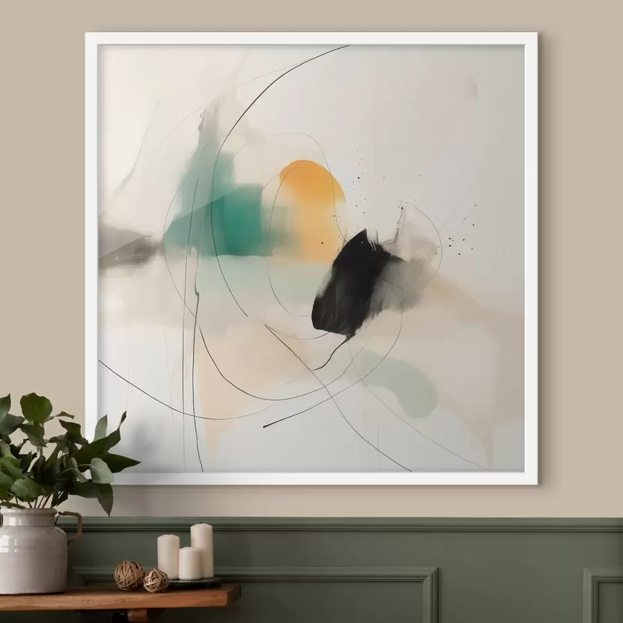 fotószőnyeg Lágy színek és vonaldinamika légies, absztrakt stílusban f46641