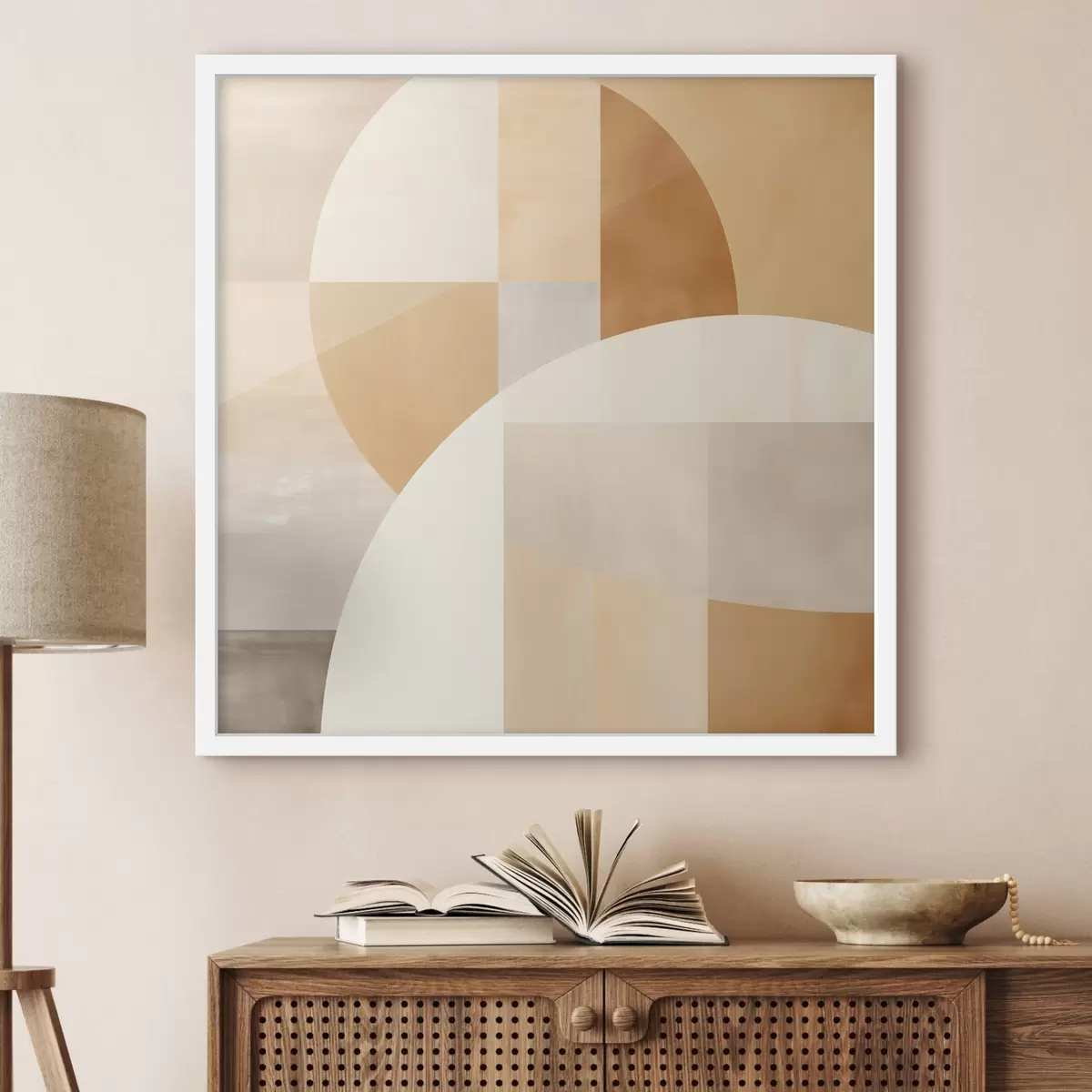 Plakát a sziklán Művészi geometria pasztell tónusokban f46650