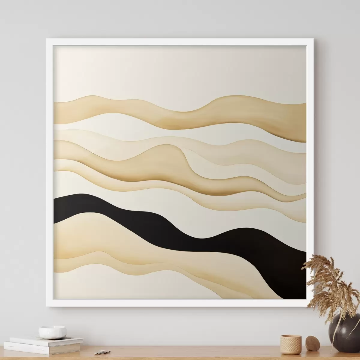 Plakát a sziklán Kontrasztos színvilágú, sima vonalakkal díszített motívum f46662