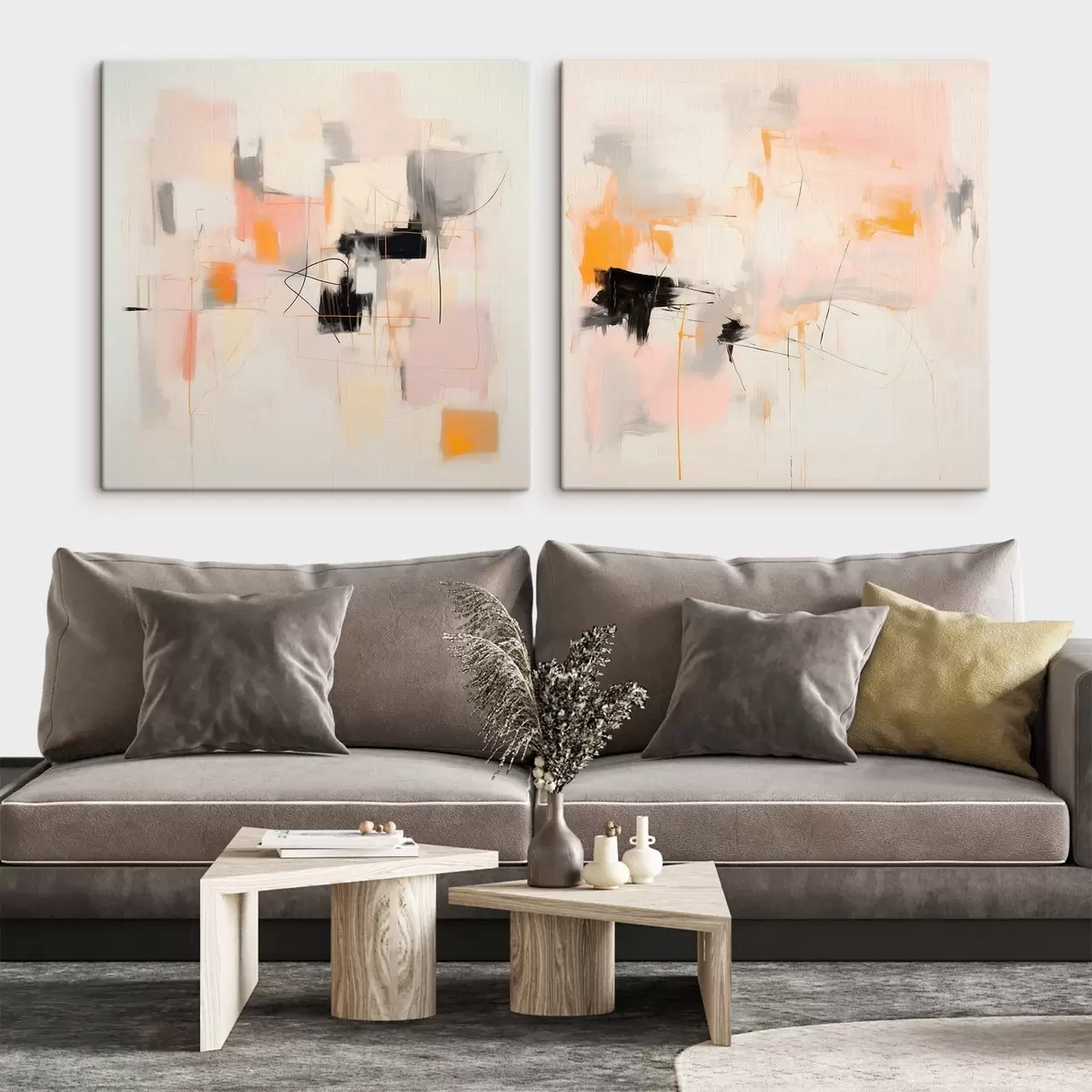 fotótapéta Kétrészes, kontrasztos akcentussal rendelkező művészi kompozíció m00980