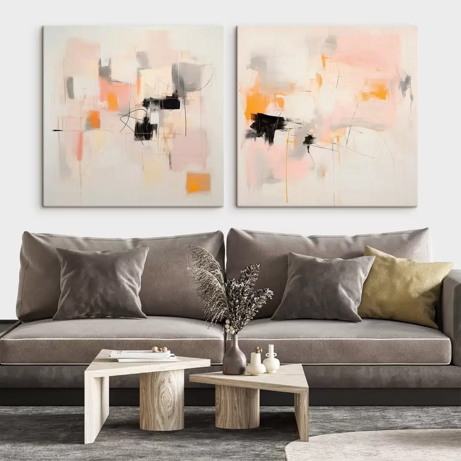 fotótapéta Kétrészes, kontrasztos akcentussal rendelkező művészi kompozíció m00980