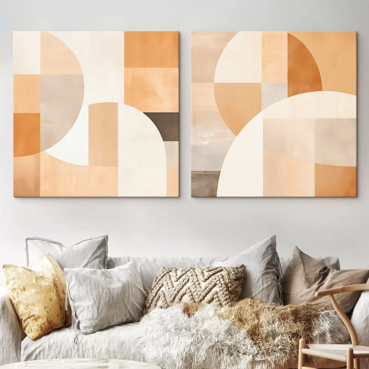 fotótapéta Kompozíció nagy formákkal és lágy színblokkokkal m00986