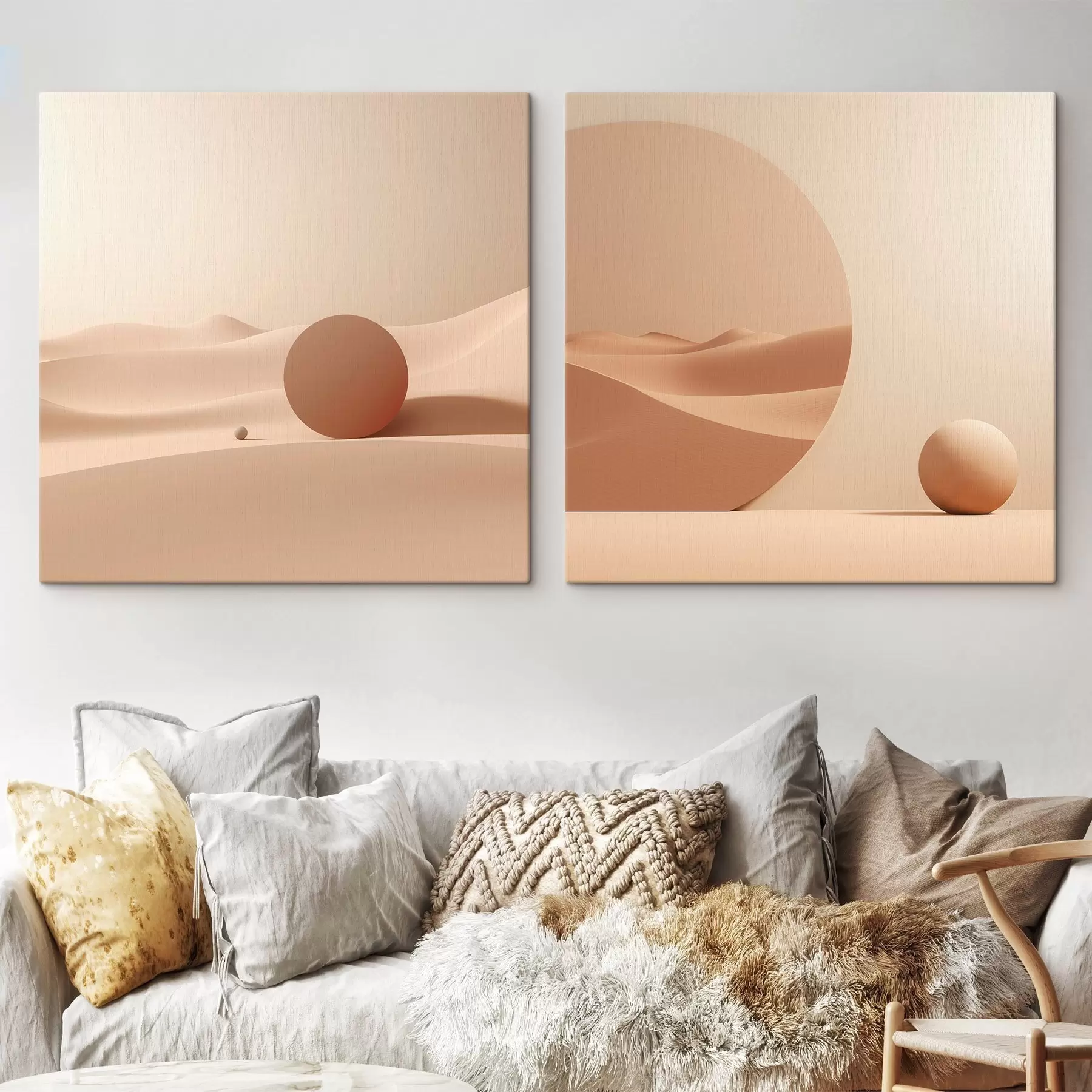 fotótapéta Kompozíció nyugodt terekkel és geometrikus formával m00990