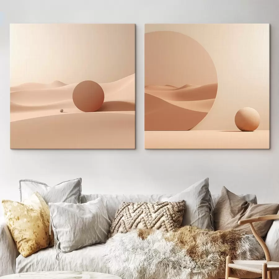 fotótapéta Kompozíció nyugodt terekkel és geometrikus formával m00990