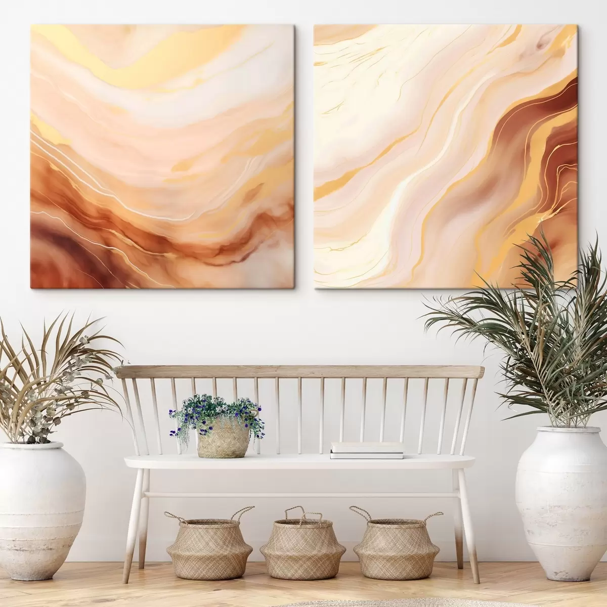 fotótapéta Könnyű hullámos struktúrák akvarell technikával m00991