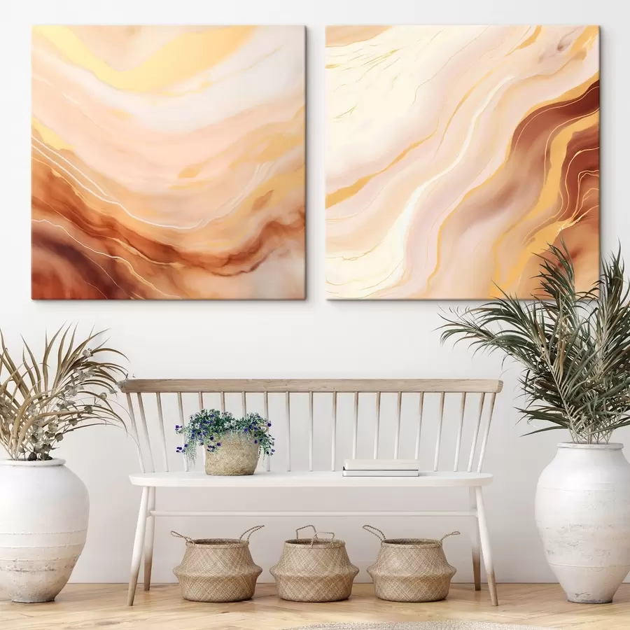 fotótapéta Könnyű hullámos struktúrák akvarell technikával m00991