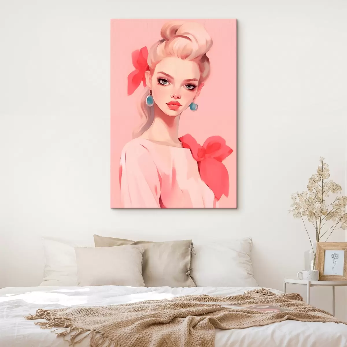 fotótapéta Rózsaszín ruhás lány s46804