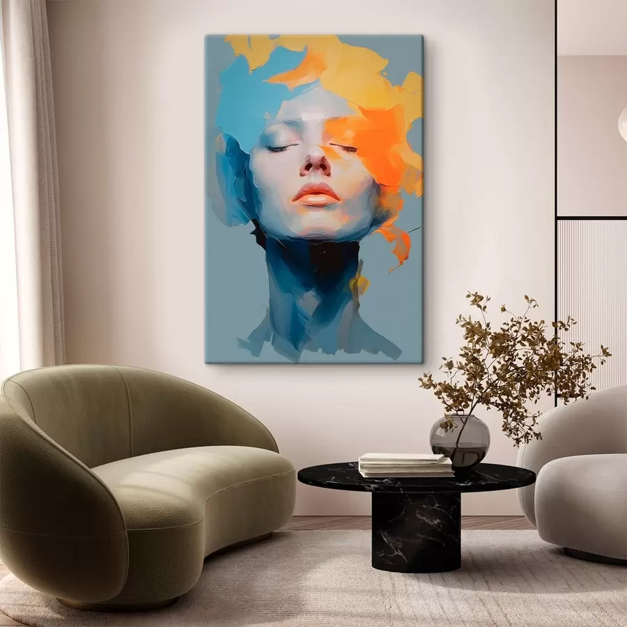 fotótapéta Lány festékben s46810