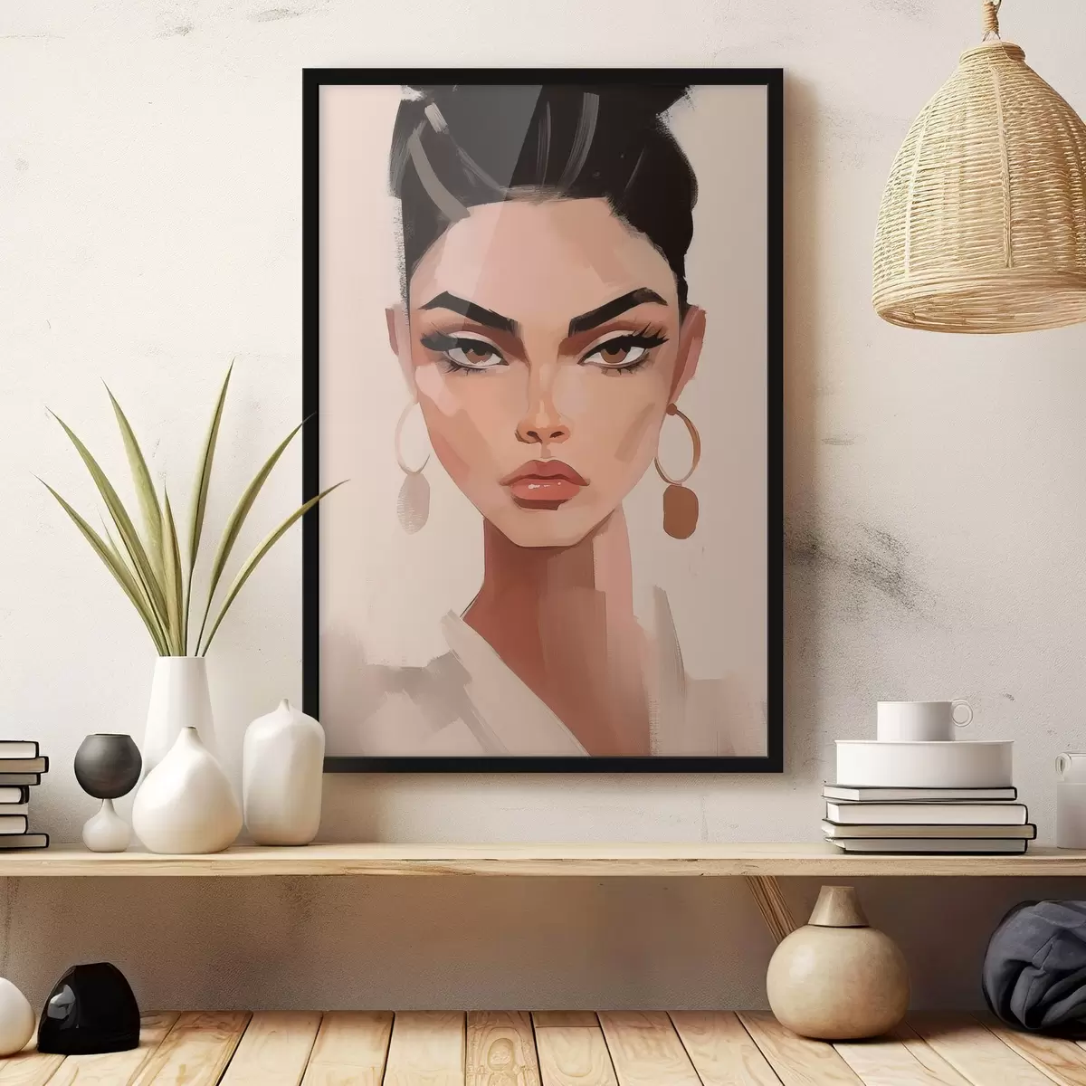 Plakát a sziklán Lányportré f46805