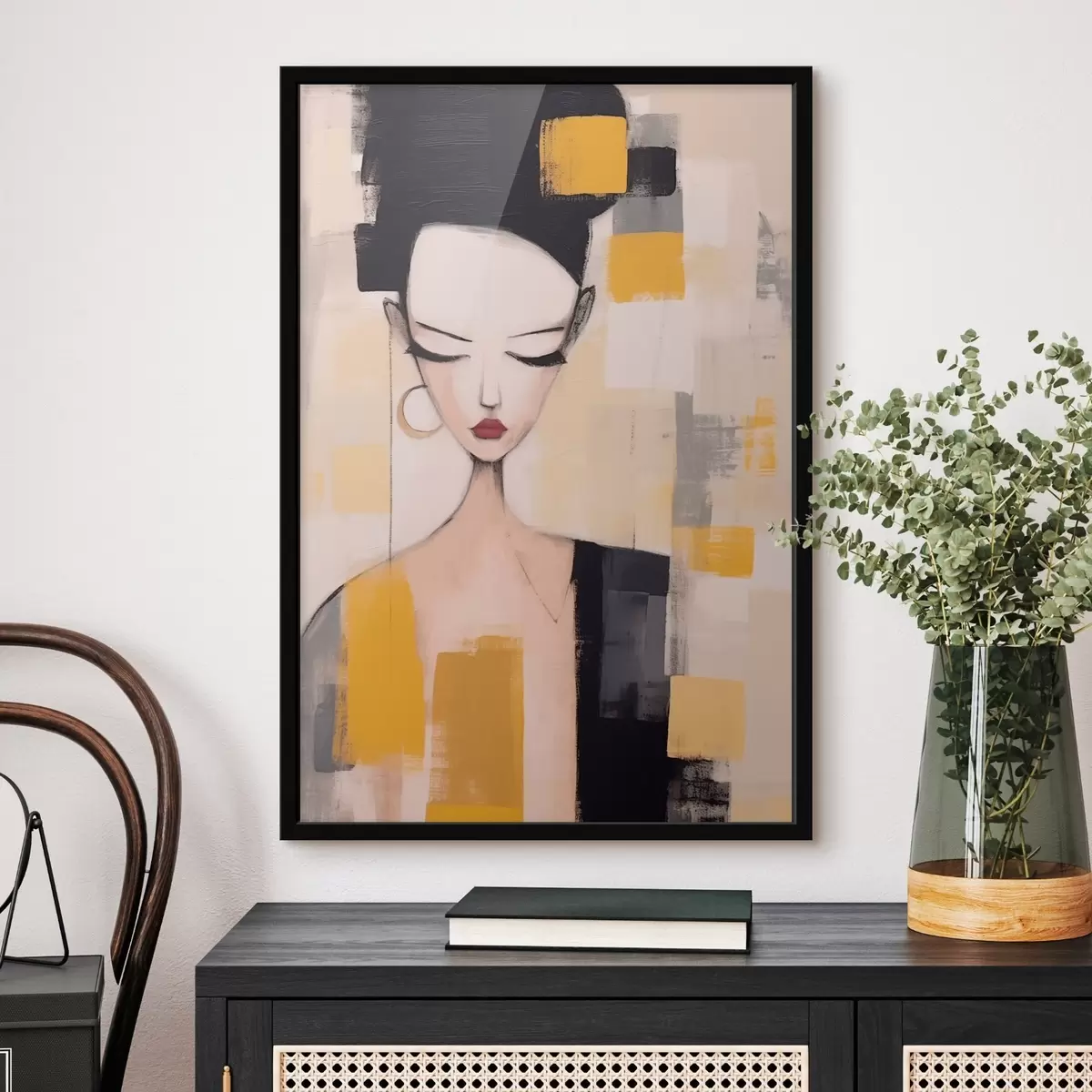 Plakát a sziklán Kubista portré f46806