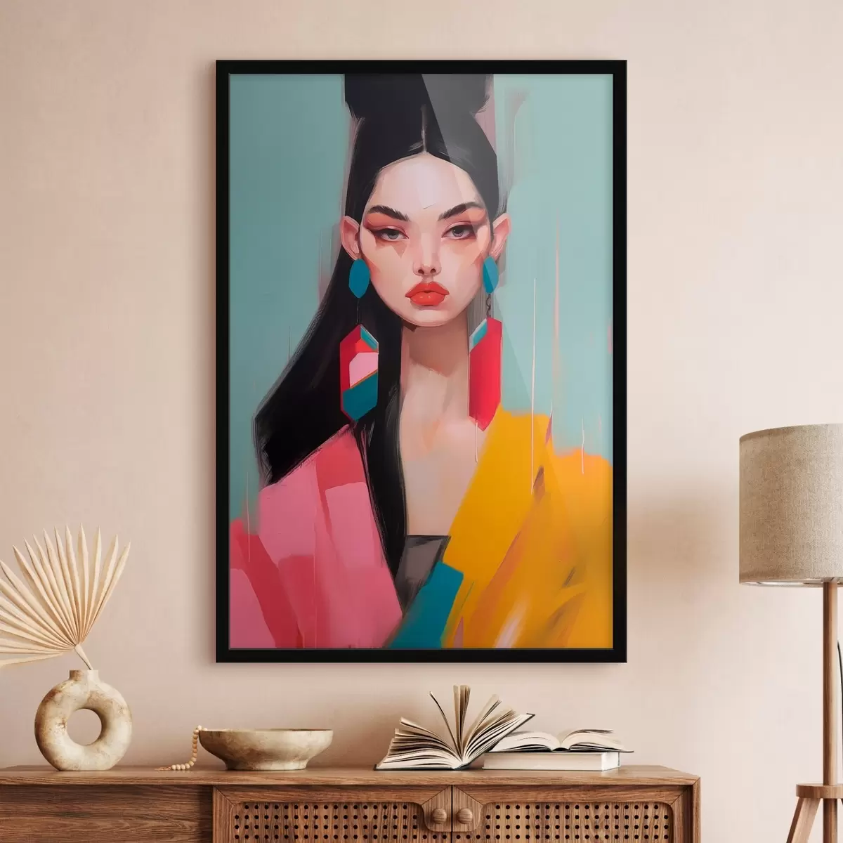 Plakát a sziklán Absztrakt divatportré f46808