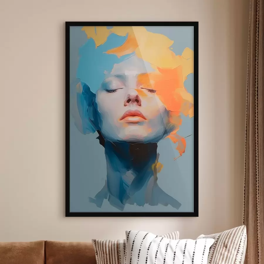 fotószőnyeg Lány festékben f46810