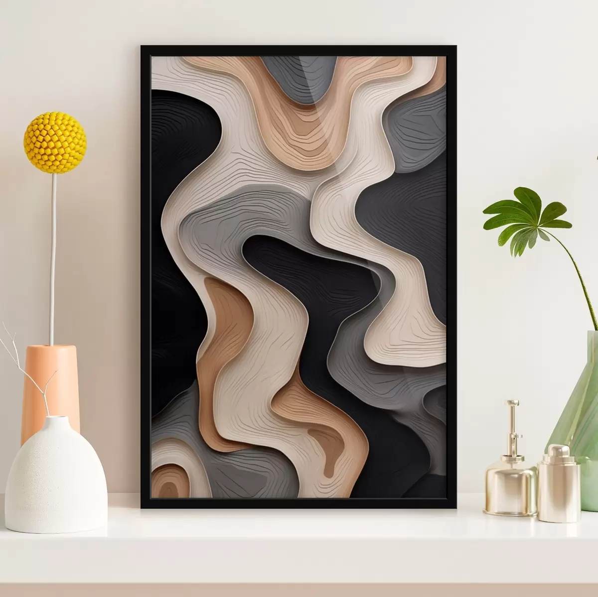 Plakát a sziklán Absztrakció f46816