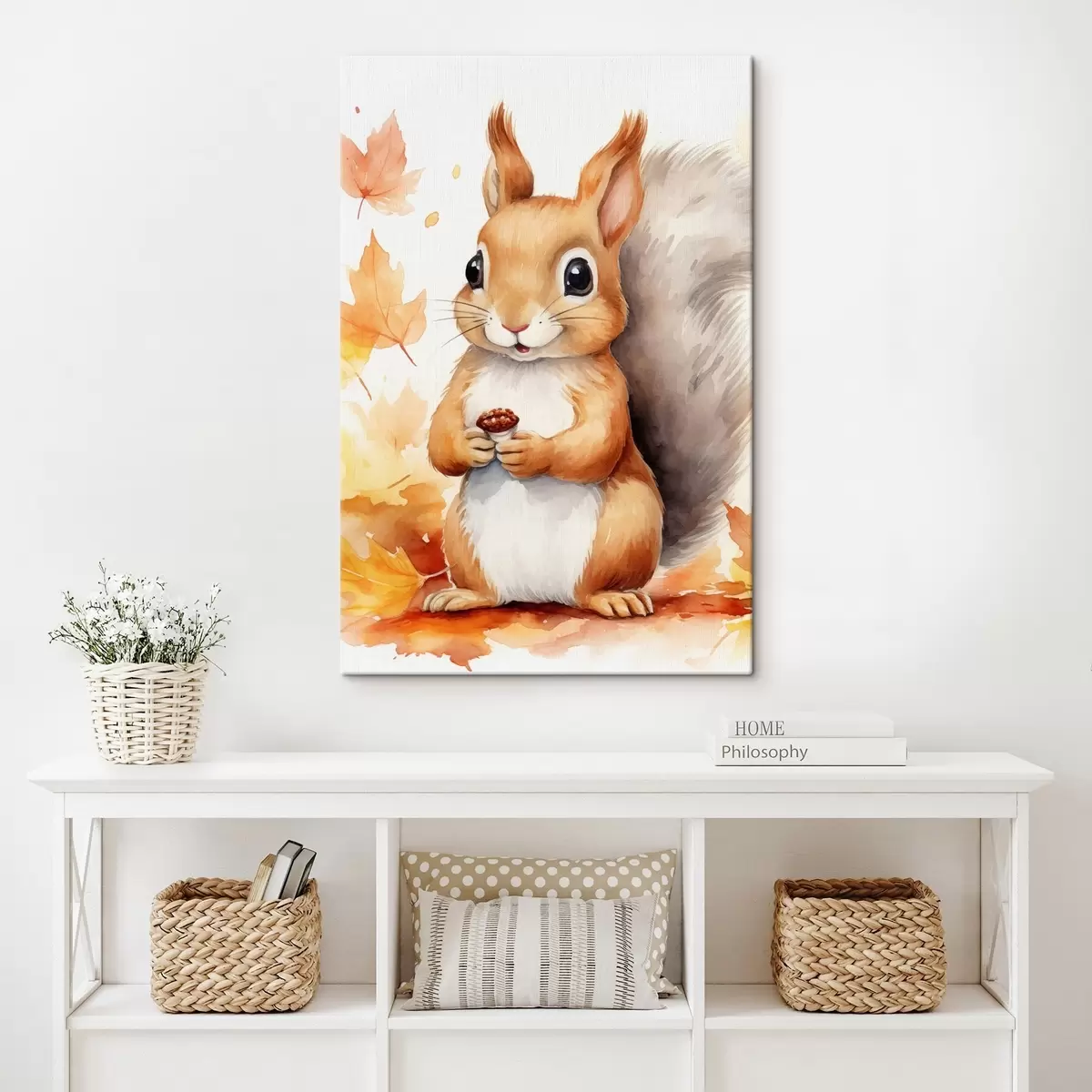 fotótapéta Cuki mókus, akvarell utánzat s46766