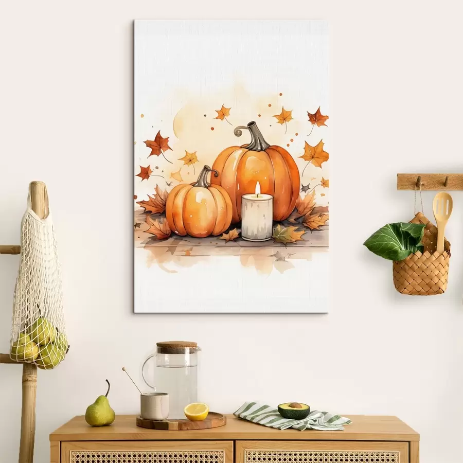 fotótapéta Őszi kompozíció, akvarell utánzat s46770