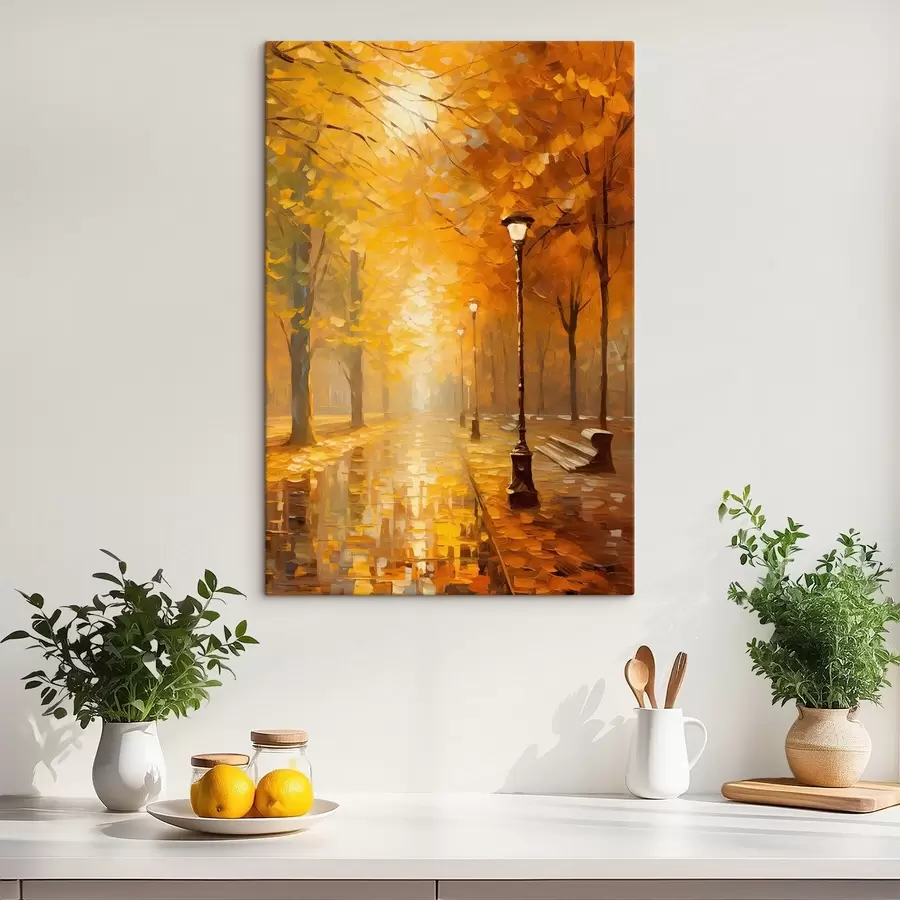 fotótapéta Sétány egy őszi parkban s46778