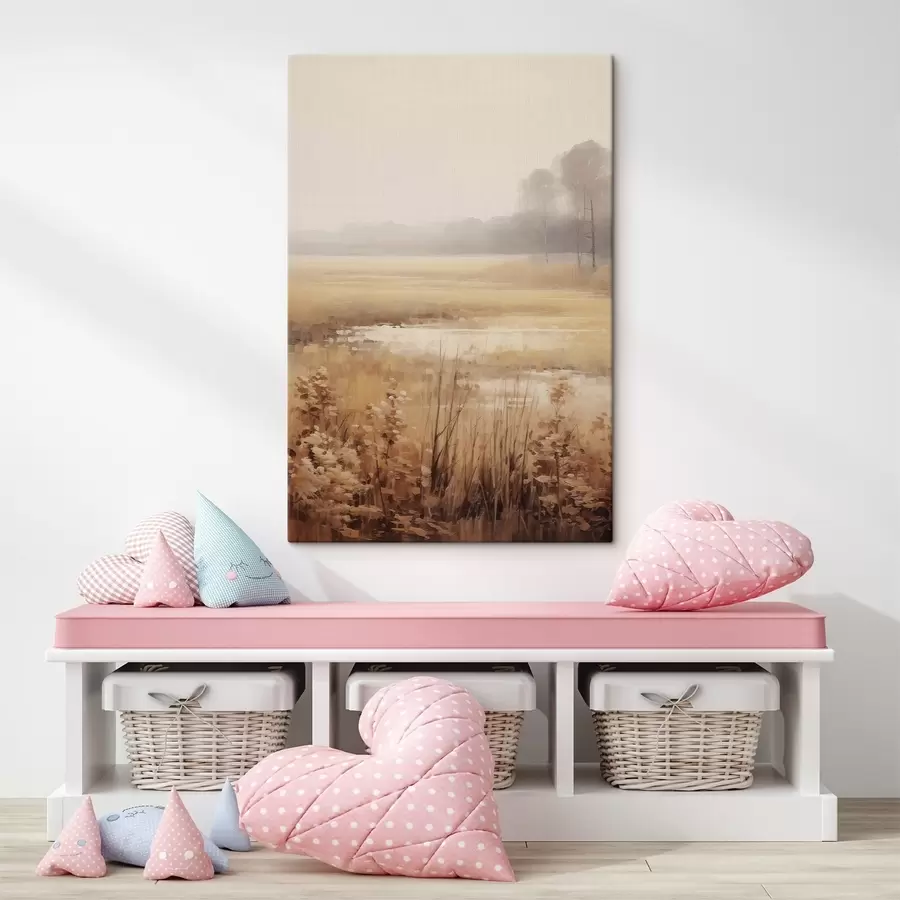 fotótapéta Szárított virágok egy mezőn s46780