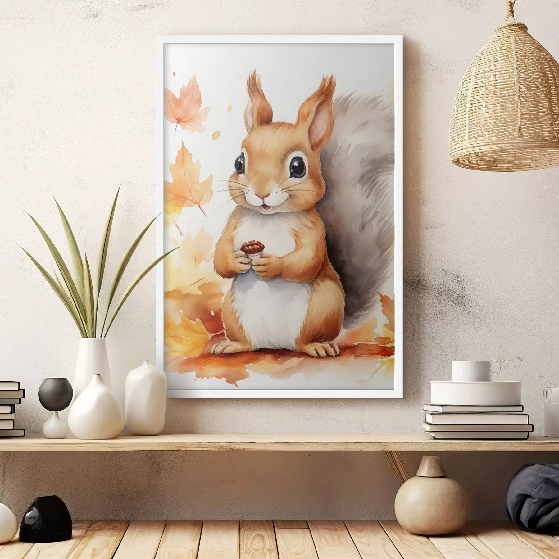 fotószőnyeg Cuki mókus, akvarell utánzat f46766