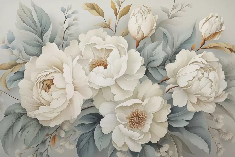 fotószőnyeg Egy csokor bazsarózsa w04979