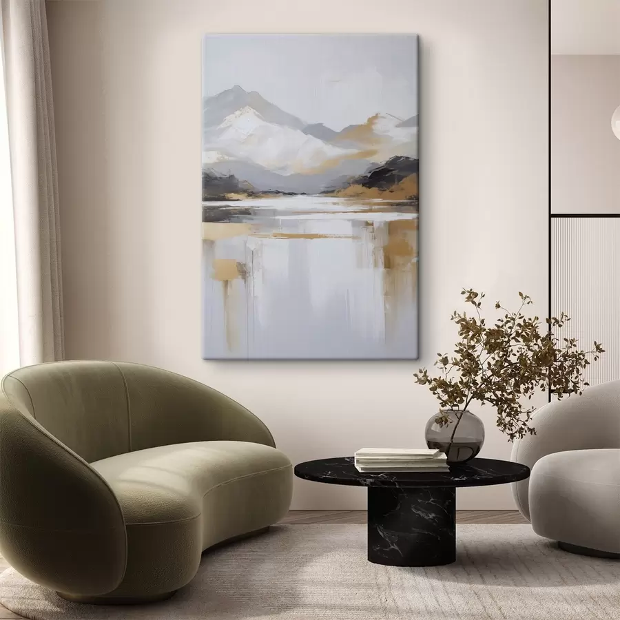 fotótapéta Absztrakt hegyvidéki tájfestmény-imitáció s46841