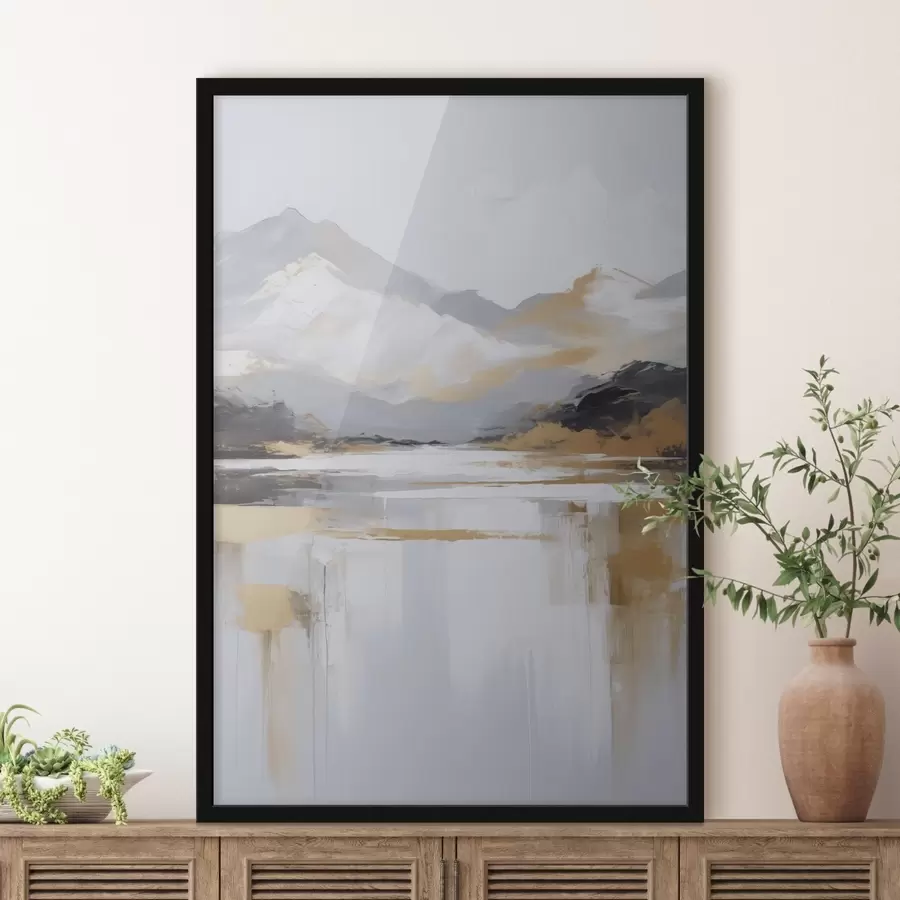 fotószőnyeg Absztrakt hegyvidéki tájfestmény-imitáció f46841