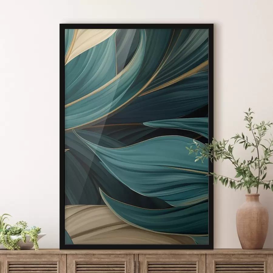 fotószőnyeg Zöld absztrakt levelek f46879