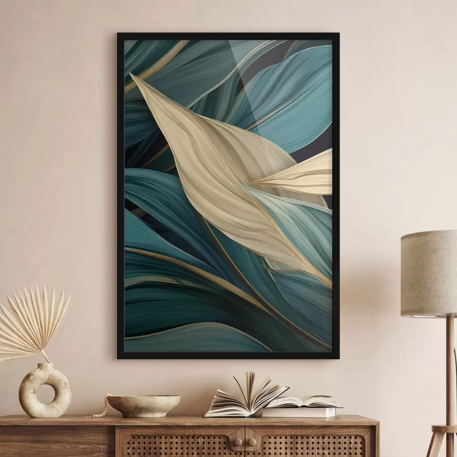 fotószőnyeg Nagy absztrakt levelek f46880