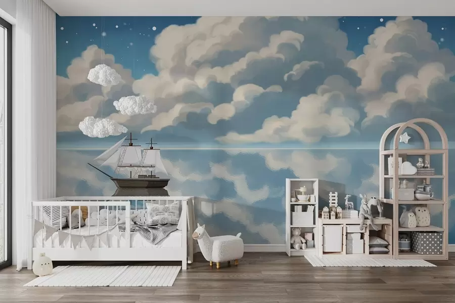 fotószőnyeg Sűrű felhők a víz felett w04996