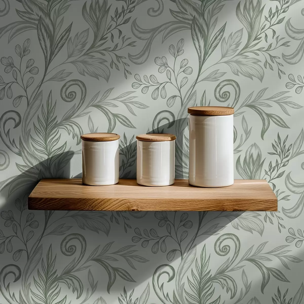 Háttérkép Puha, göndör levelek finom szürkés-zöld vonalakkal a00935v3