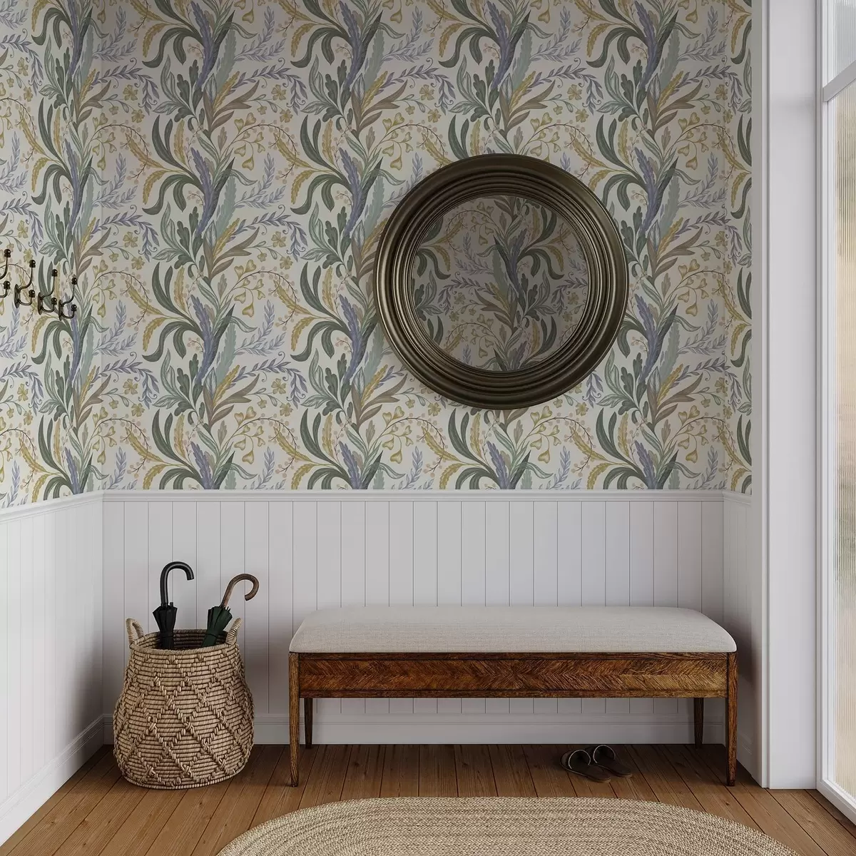 Háttérkép Pompás virágdíszítés lágy pasztell színpalettában a00939