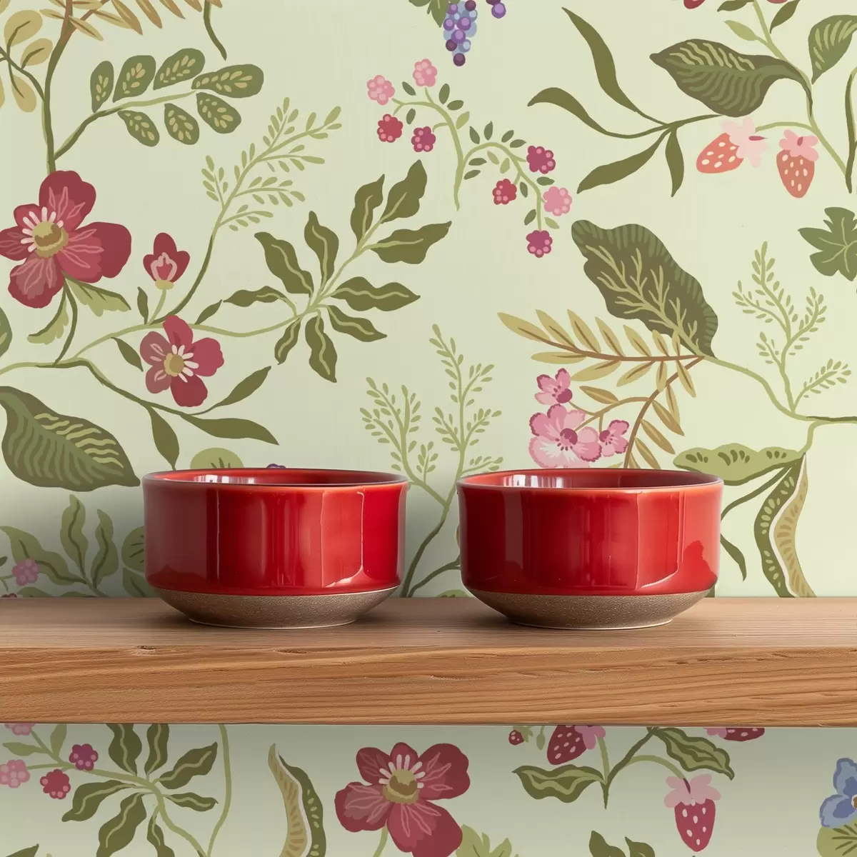 Háttérkép Virágzó kert bogyós gyümölcsökkel, szőlővel és vadvirágokkal a00961